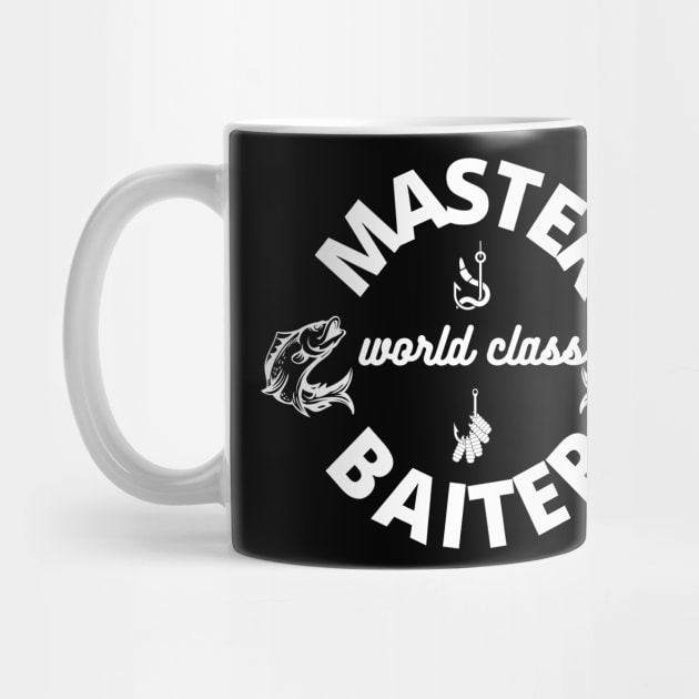 MASTER Baiter World Class Fun Fishing Slogan by Authentic Designer UK